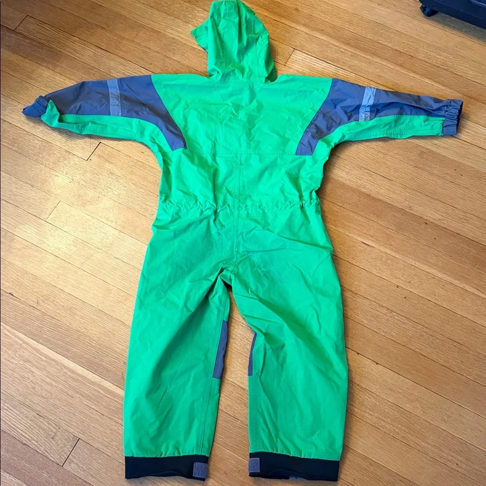OAKI Green and Gray Kids Raincoat - Picture 3 of 5
